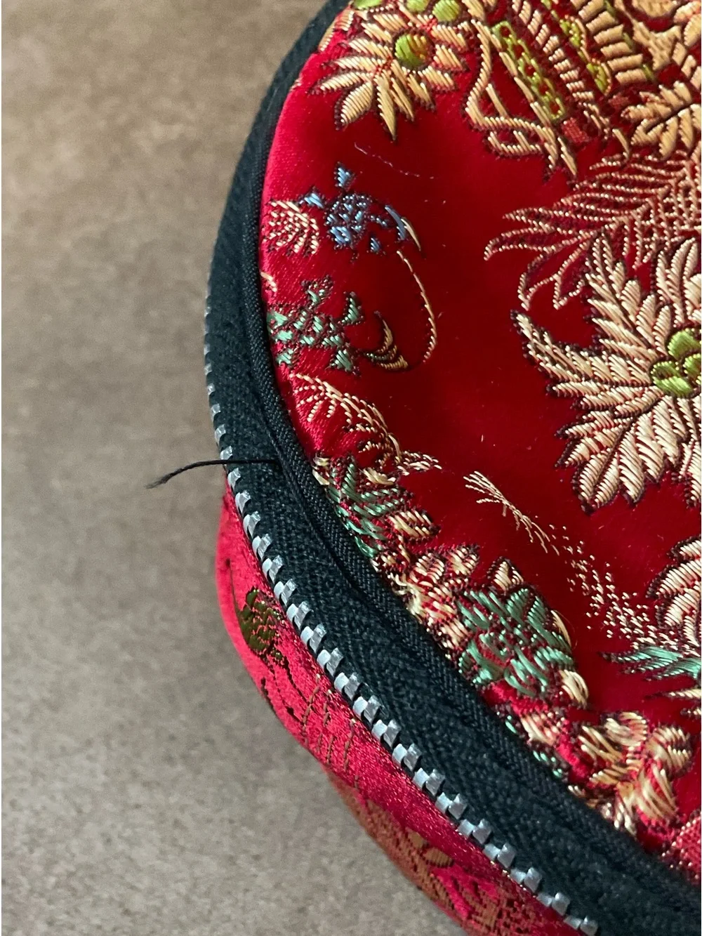 Oriental Red Silk Jewelry Pouches